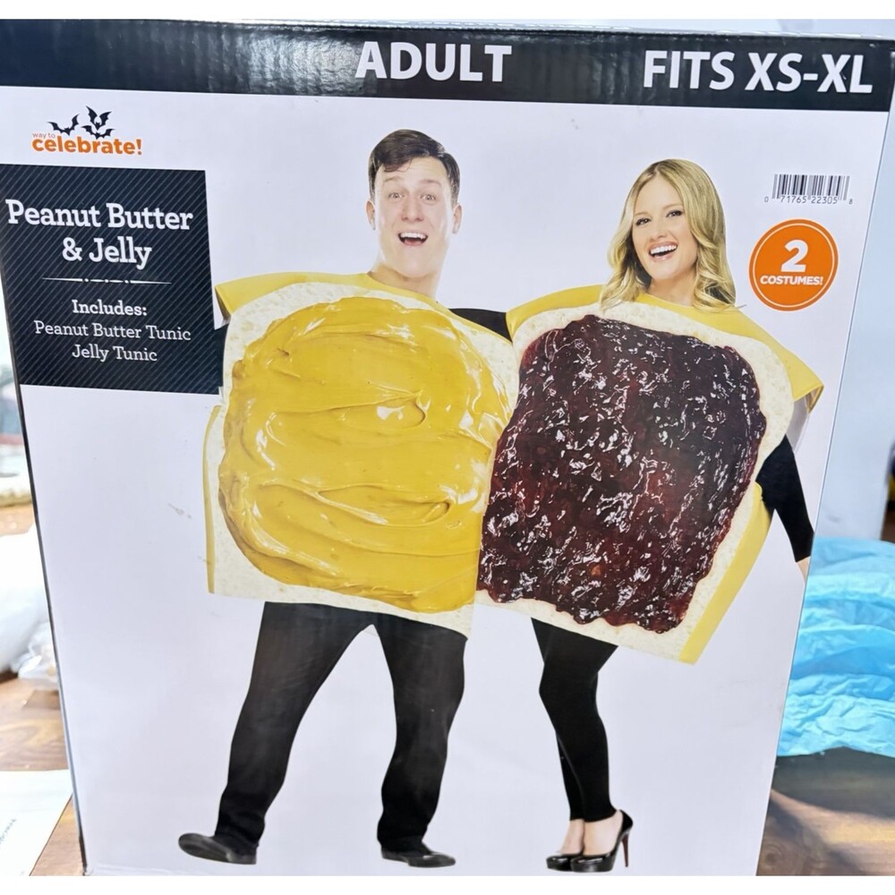 Peanut Butter and Jelly Couples Costumes One Size Adult Spirit Halloween